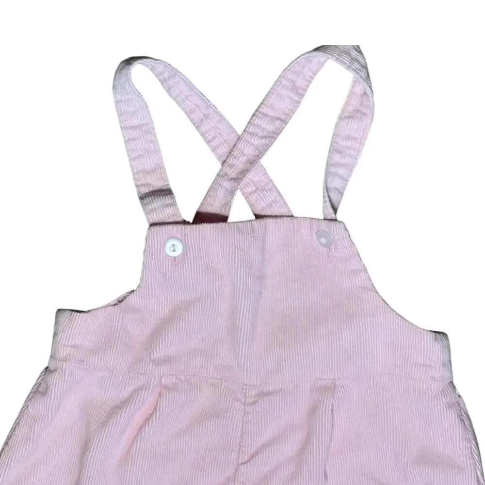 Vintage Wonderalls Corduroy Overall Outfit Set Toddler Girls XL 25-28‎ lbs Pink